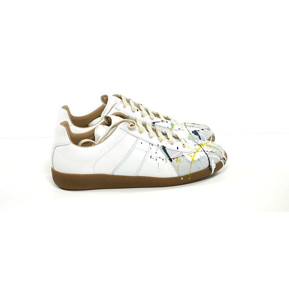 MAISON MARGIELA Leather Sneakers US8 UK7 EU41 Paint Splatter main image 8